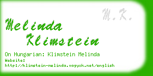 melinda klimstein business card